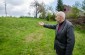 Jan J., born in 1930 points out the old Jewish cemetery in Jawornik Polski, where a shooting of 5-6 jews from Sierota family took place during the war. There is no monument on the site, nor even a trace of the cemetery. ©Piotr Malec/Yahad - In Unum